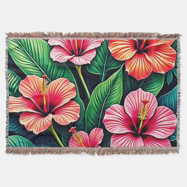 Couverture Art floral de l'Hibiscus tropical en fleurs (Devant)
