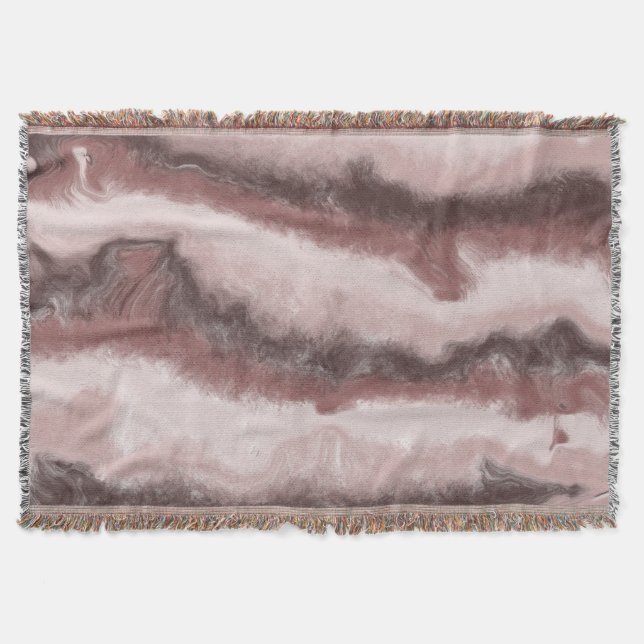 Couverture Art Liquide Minéral en Bois de Rose Abstrait (Devant)