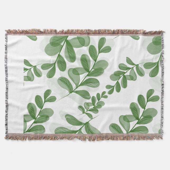 Couverture Art Motif de la branche Feuille verte (Devant)