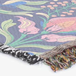 Couverture Art Nouveau Floral Throw Blanket