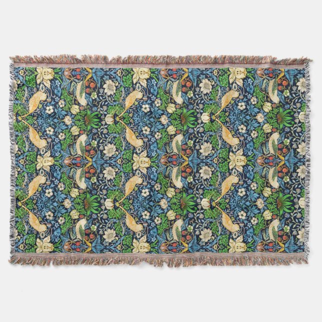 Couverture Art Nouveau Motif de tapisserie d'oiseaux et de fl (Devant)