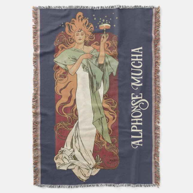 Couverture Art Nouveau vintage, Champagne par Alphonse Mucha (devant Vertical)