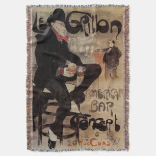 Couverture Art Nouveau vintage Le Grillon, Bière Boire Homme