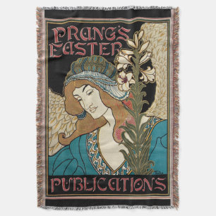 Couverture Art Nouveau vintage, publications de Pâques de Pra