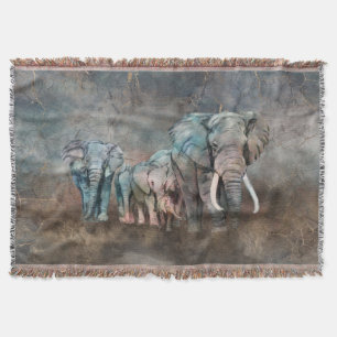 Couverture Art numérique de troupeau d'éléphant