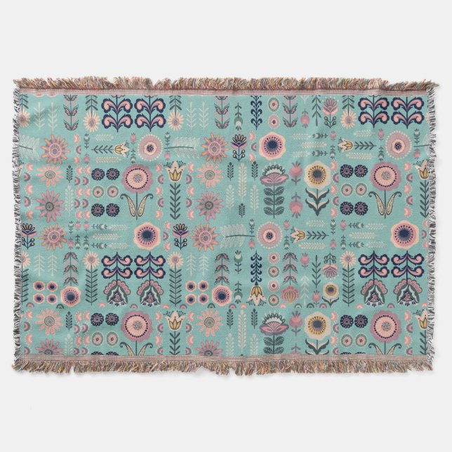 Couverture Art populaire Motif sans couture (Devant)