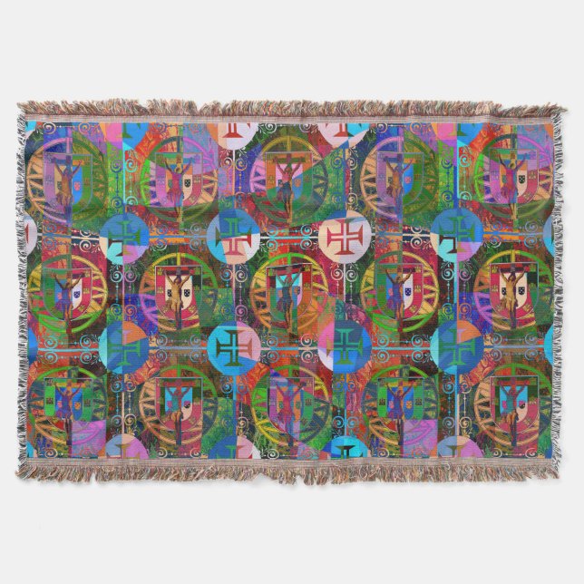 Couverture Art populaire portugais Throw Blanket (Devant)