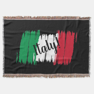 Couverture Artistic Brushstroke Italy Flag
