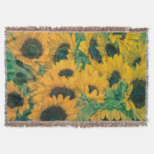 Couverture Artwork de tournesols jaunes Vintages  Jeter la co