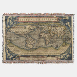 Couverture Atlas vintage d'antiquité de carte du monde