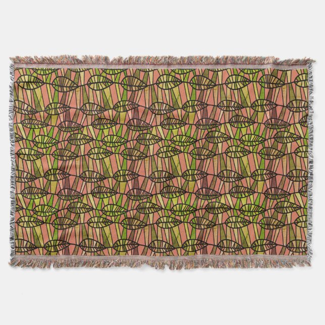 Couverture Autumn Leaf Motif Modern Thailouse Blanket (Devant)
