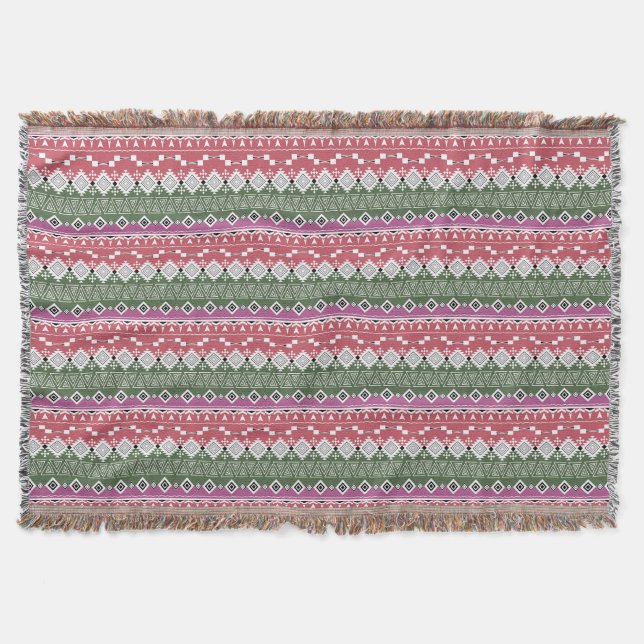 Couverture Aztec pattern, stripes. (Devant)