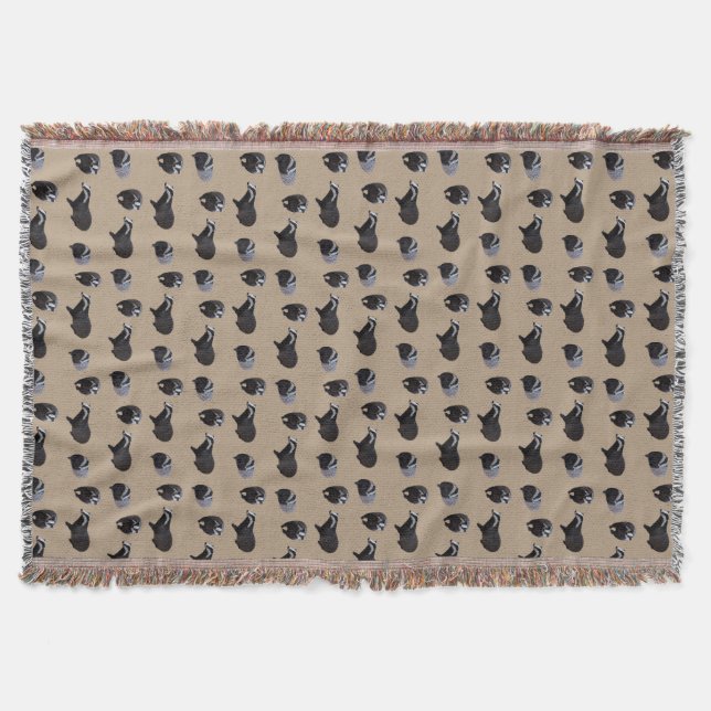 Couverture Badger Frenzy Throw Blanket (Beige) (Devant)