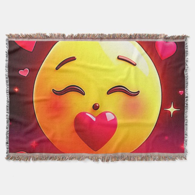 Couverture Baiser Emoji Coeurs soufflants (Devant)