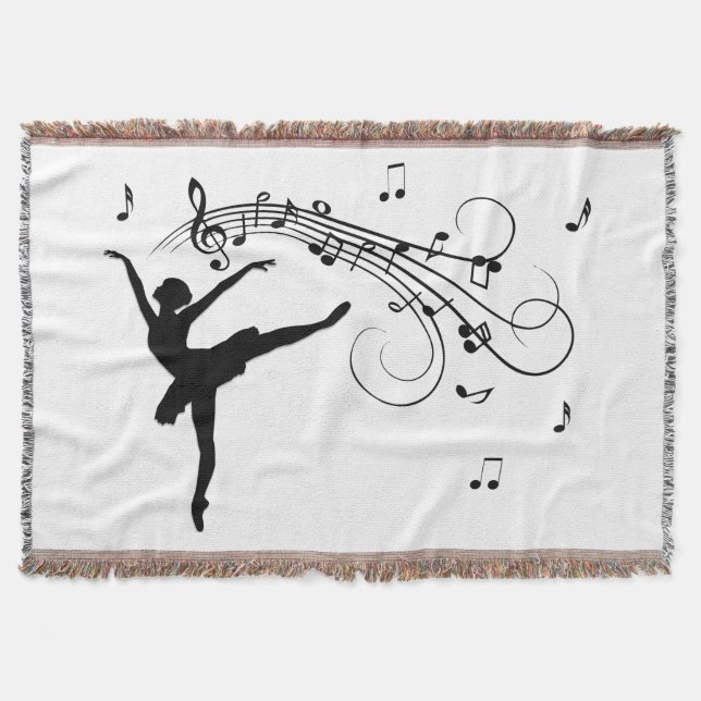 Couverture Ballerina Dancing with Music Notes (Devant)