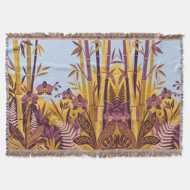Couverture Bamboo Forest Blankets – Folk Art Style (Devant)