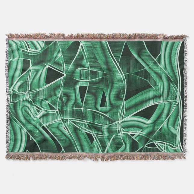 Couverture Bande d'acrylique verte, croisée superposée (Devant)
