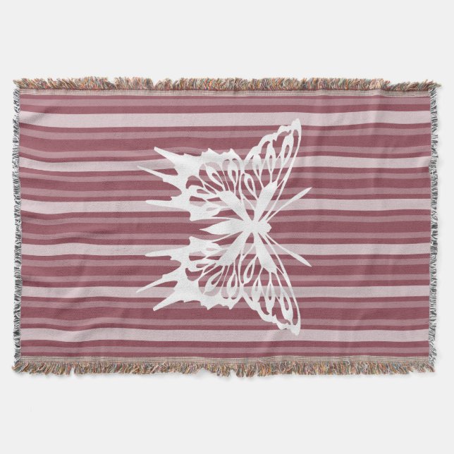 Couverture Bande victorienne Rose foncée avec papillon (Devant)
