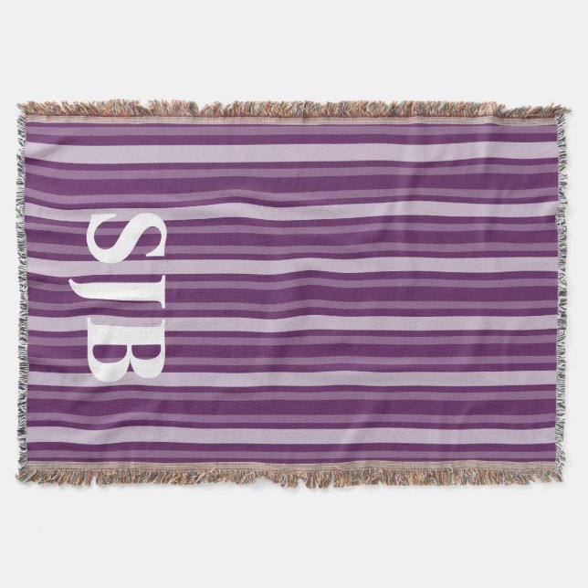 Couverture Bande victorienne violette avec monogramme (Devant)