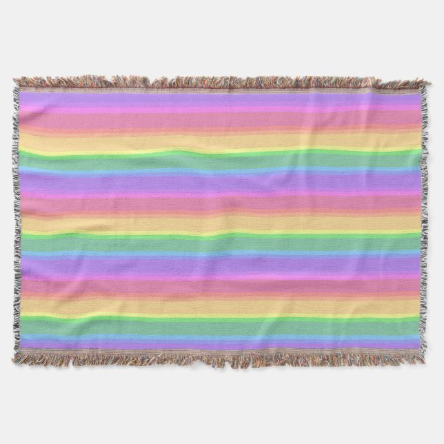 Couverture Bandes arc-en-ciel pastel (Devant)