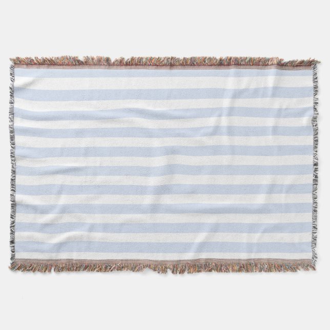 Couverture Bandes de bonbons bleu pâle et blanc (Devant)