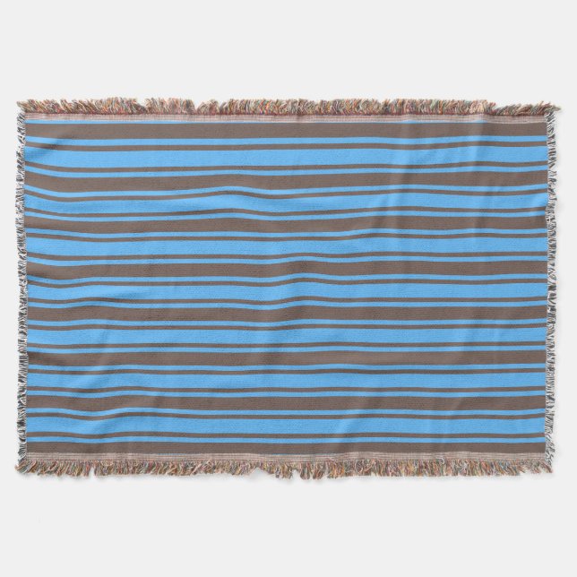 Couverture Bandes de bonbons Brown et bleues (Devant)