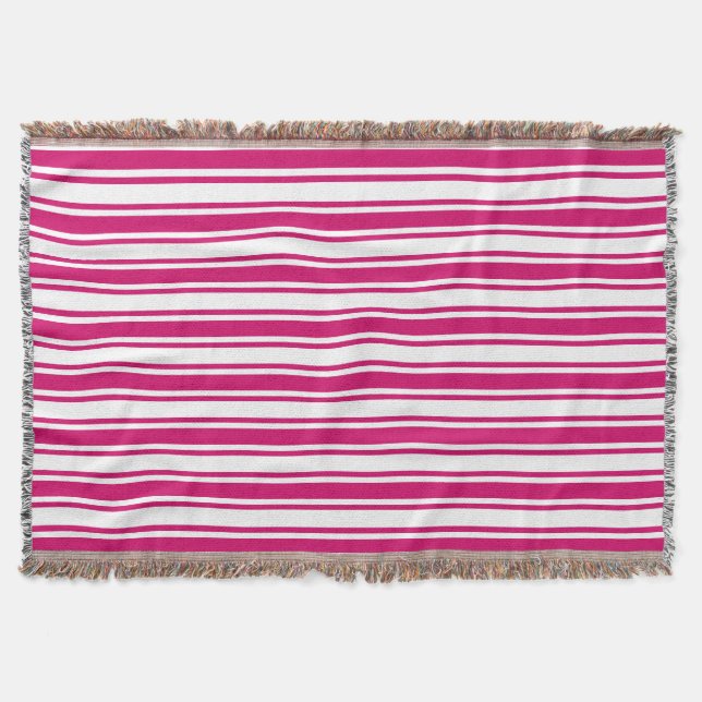 Couverture Bandes de bonbons cerises et blanches (Devant)