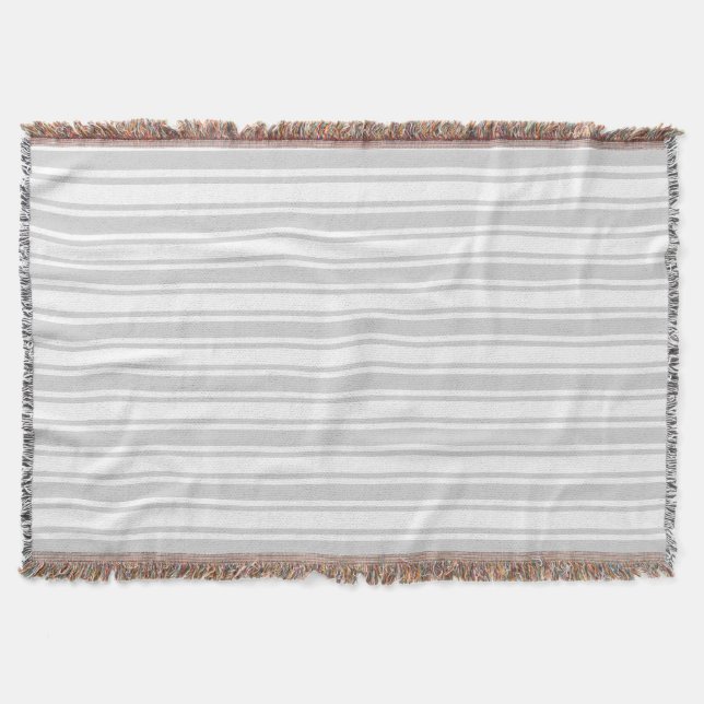 Couverture Bandes de bonbons gris clair et blanc (Devant)