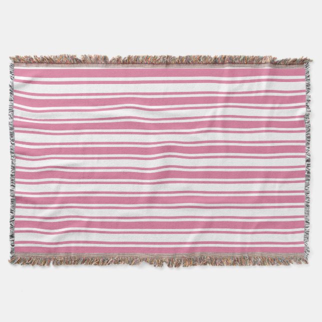 Couverture Bandes de bonbons roses et blanches (Devant)