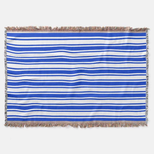 Couverture Bandes de bonbons royales bleues et blanches (Devant)