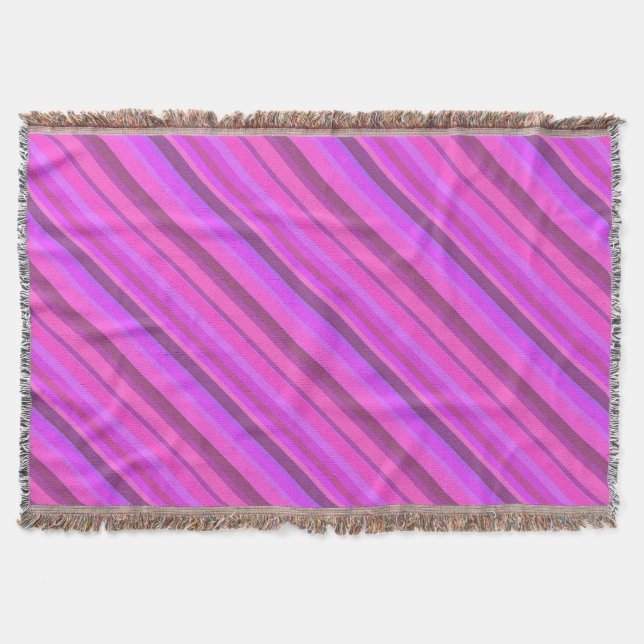 Couverture Bandes diagonales roses (Devant)
