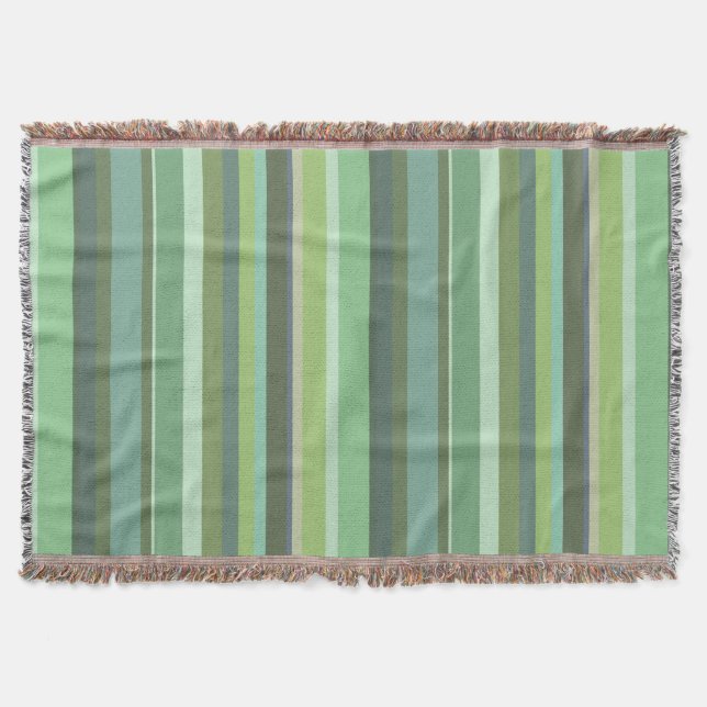 Couverture Bandes horizontales vert olive (Devant)