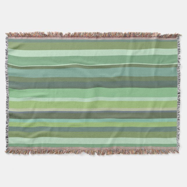 Couverture Bandes horizontales vert olive (Devant)