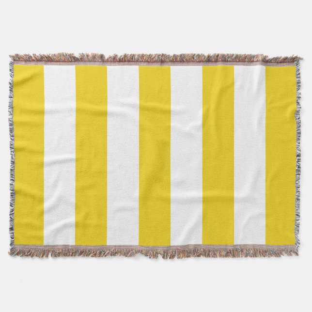 Couverture Bandes Jaunes, Blancs, Motif rayé (Devant)