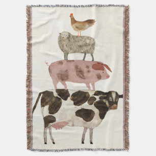 Couverture Barnyard Buds - Vache, cochon, mouton et hen