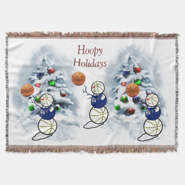 Couverture Basket-ball Snowman Noël (Devant)