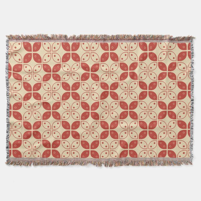 Couverture Batik Kawung, Motif indonésien, javanais, ethnique (Devant)