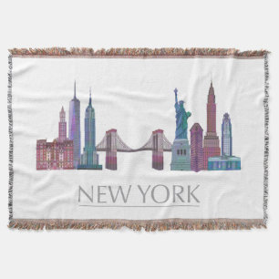 Couverture Bâtiments couleur New York Skyline