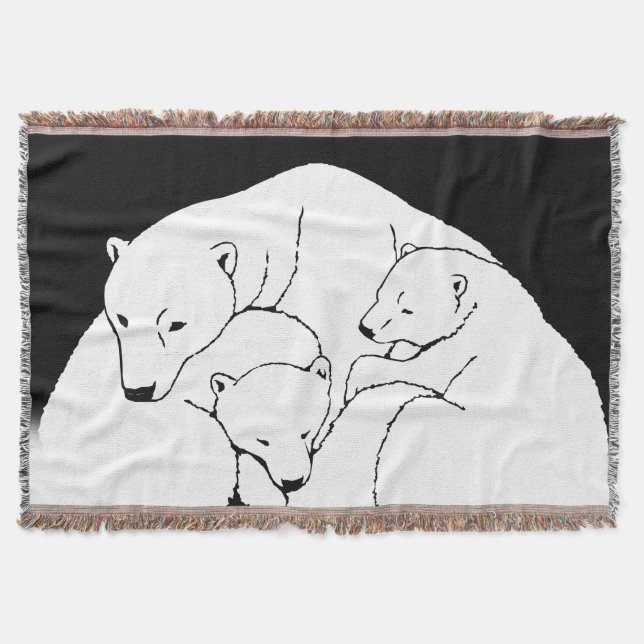 Couverture Bear Art Blanket Mère & Cubs Bear Thaillot Blanket (Devant)