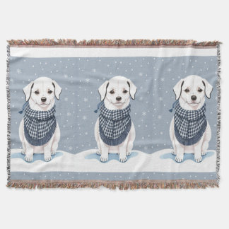 Couverture Beau Chiens Blancs Lancer Blanket
