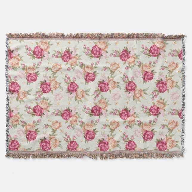 Couverture Beau motif de pivoine couleur vert (Devant)