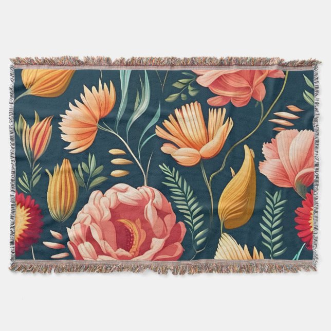 Couverture Beau Motif rose, orange et rouge (Devant)