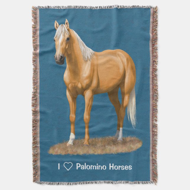 Couverture Beau Stallion Cheval Palomino Quarter (devant Vertical)