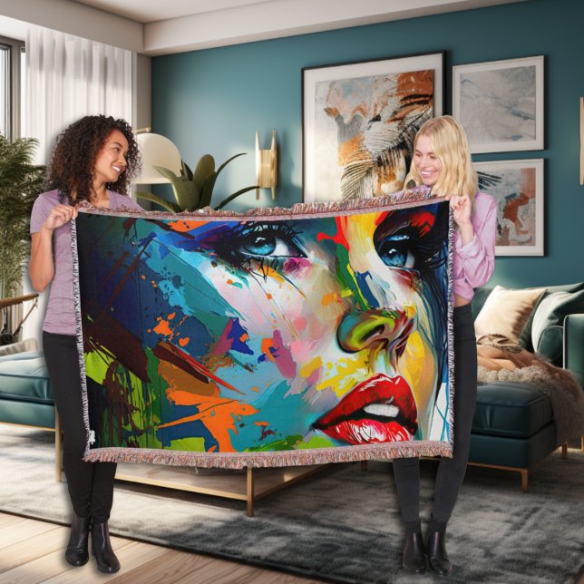 Couverture Beauté Lumineuse Peint Femme Visage élégant (Créateur téléchargé)