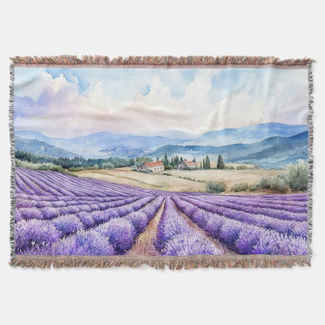 Couverture Beaux champs de lavande aquarelles (Devant)