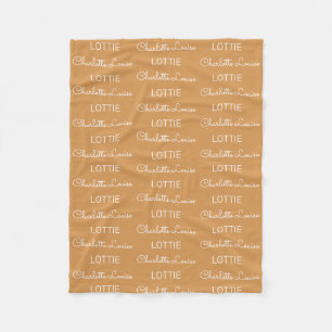 Couverture bébé en polaire personnalisée au nom mo