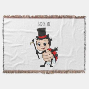 Couverture Bébé mignon avec chapeau et dessin animé de cravat