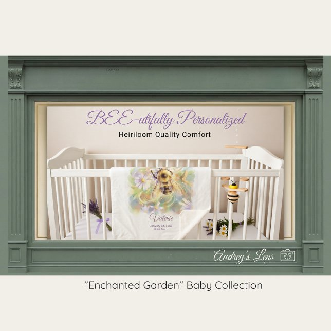 Couverture bébé Sherpa Bumblebee | Cadeau Nature (Créateur téléchargé)