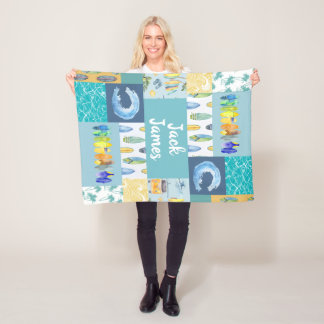 Couverture bébé surf personnalisée Couverture bébé