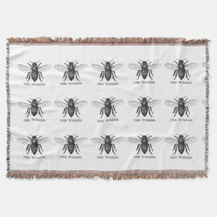 Couverture Bee Worker Honey Black Bumblebee